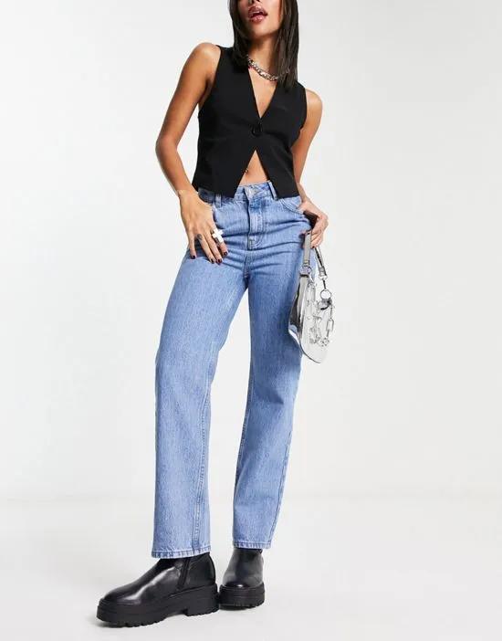 90s high rise slim leg jeans in antique wash