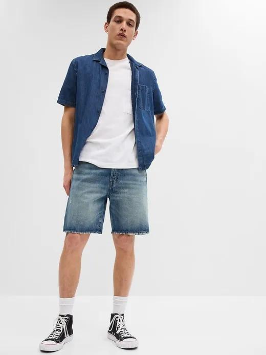 '90s Loose Denim Shorts with Washwell