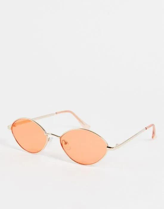 90s oval sunglasses in orange