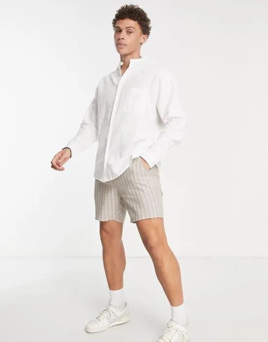 90s oversized linen shirt in white