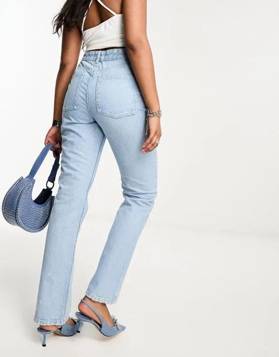 90s straight jeans in light blue