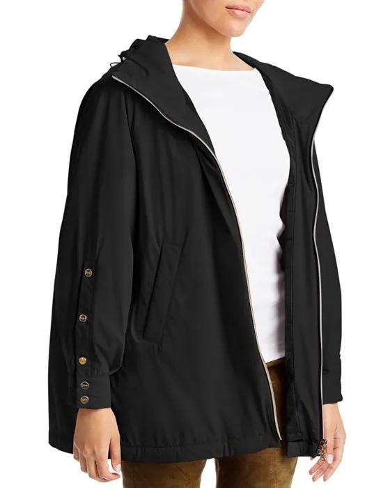 A-Line Hooded Packable Coat