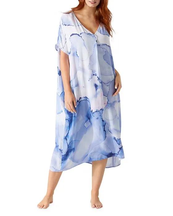 Abalone Printed Caftan Cover Up