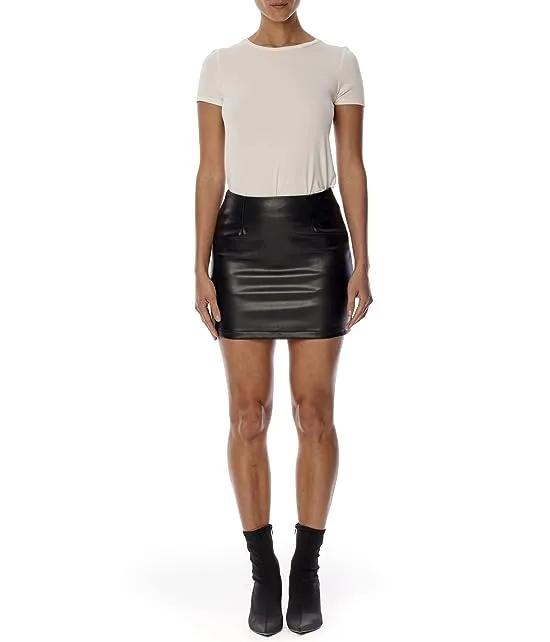 Abby Faux Leather Skirt
