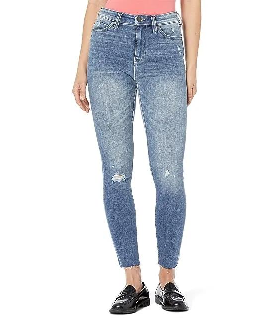 Abby High-Rise Ankle Skinny with Cut Hem in Eckelson