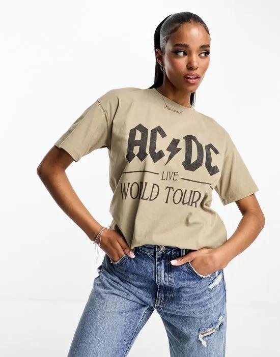 AC/DC band t-shirt in stone