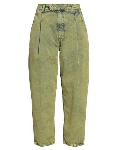 Acid green Canvas Casual pants
