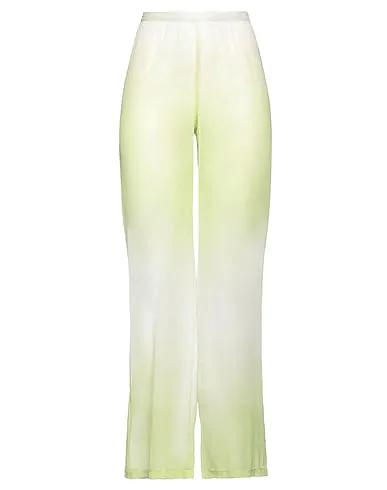 Acid green Chiffon Casual pants
