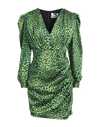 Acid green Cotton twill Short dress