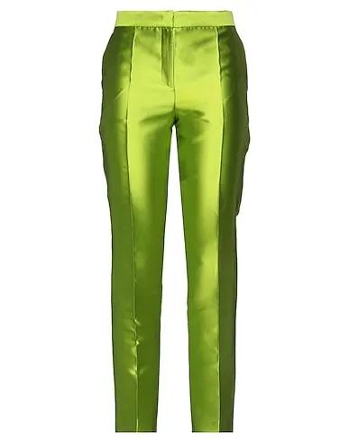 Acid green Crêpe Casual pants