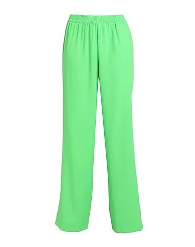 Acid green Crêpe Casual pants