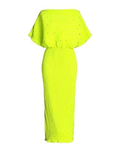 Acid green Crêpe Long dress