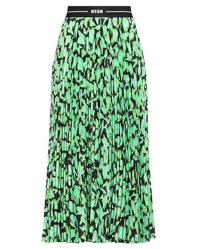 Acid green Crêpe Midi skirt