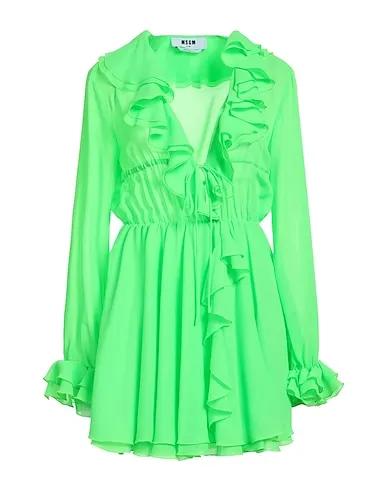 Acid green Crêpe Short dress