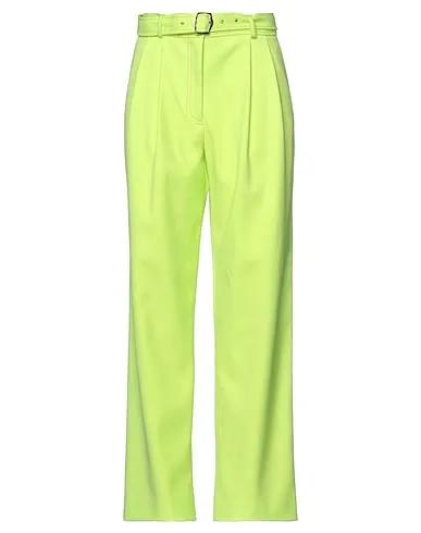 Acid green Gabardine Casual pants