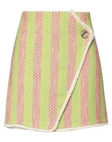 Acid green Jacquard Mini skirt