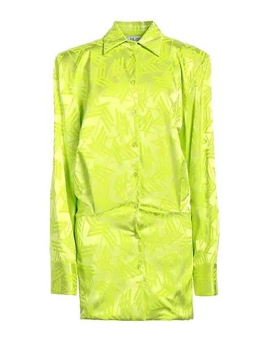 Acid green Jacquard Short dress
