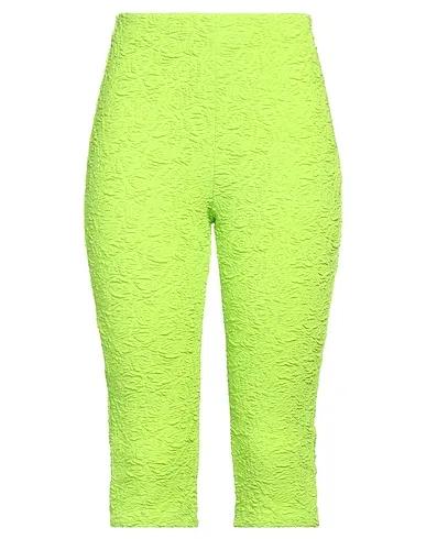 Acid green Jersey Cropped pants & culottes