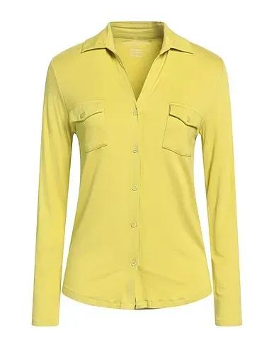 Acid green Jersey Solid color shirts & blouses