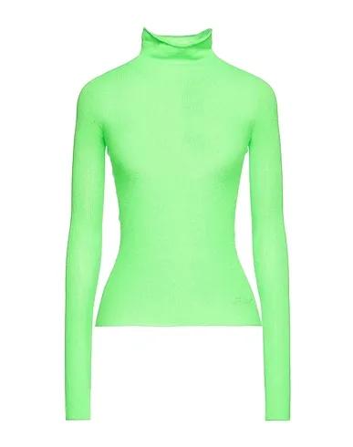 Acid green Knitted Turtleneck