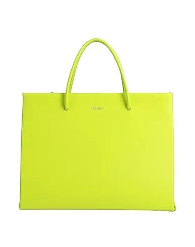 Acid green Leather Handbag