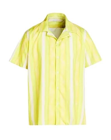 Acid green Patterned shirt PRINTED CAMP-COLLAR S/SLEEVE OVERSIZE SHIRT

