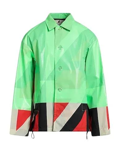 Acid green Plain weave Full-length jacket
