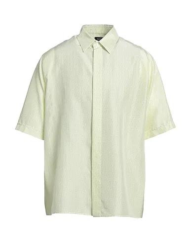 Acid green Plain weave Patterned shirt