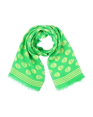 Acid green Plain weave Scarves and foulards