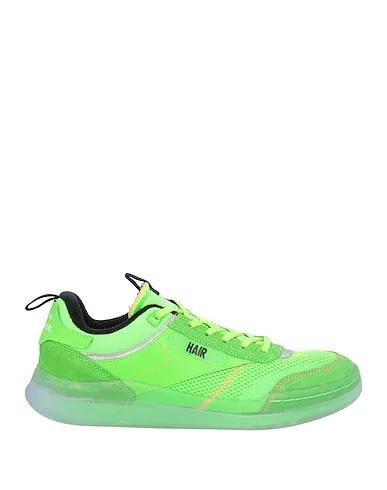 Acid green Plain weave Sneakers