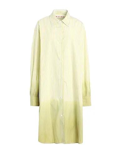 Acid green Plain weave Striped shirt