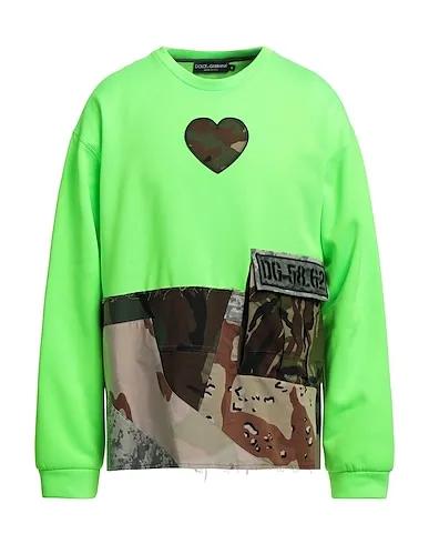 Acid green Plain weave Sweatshirt