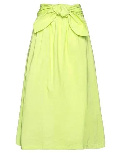 Acid green Poplin Maxi Skirts