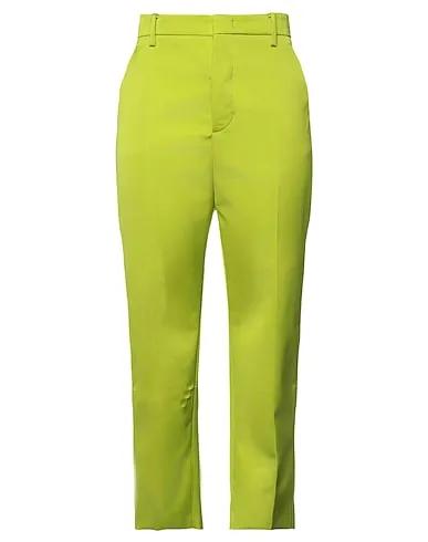 Acid green Satin Casual pants
