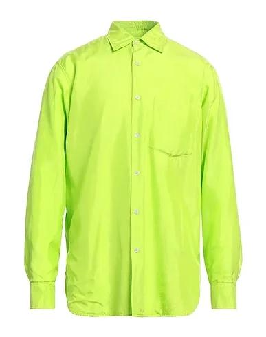 Acid green Satin Solid color shirt