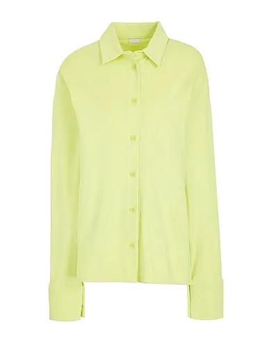 Acid green Solid color shirts & blouses VISCOSE JERSEY CHEMISIER

