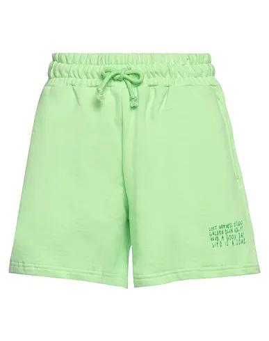 Acid green Sweatshirt Shorts & Bermuda