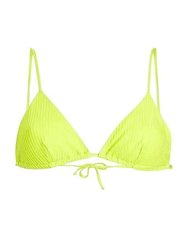 Acid green Synthetic fabric Bikini RECYCLED POLY BIKINI BRA
