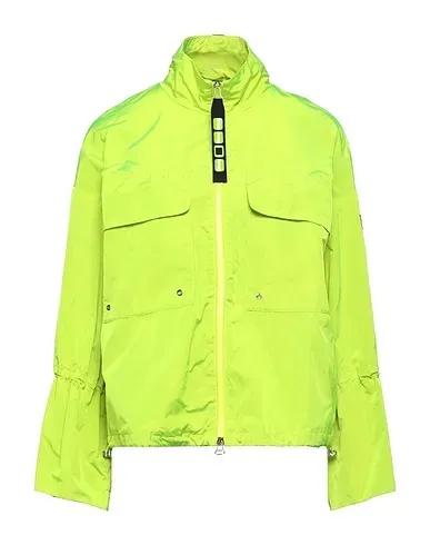 Acid green Techno fabric Full-length jacket