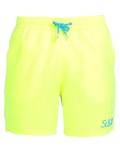 Acid green Techno fabric Swim shorts