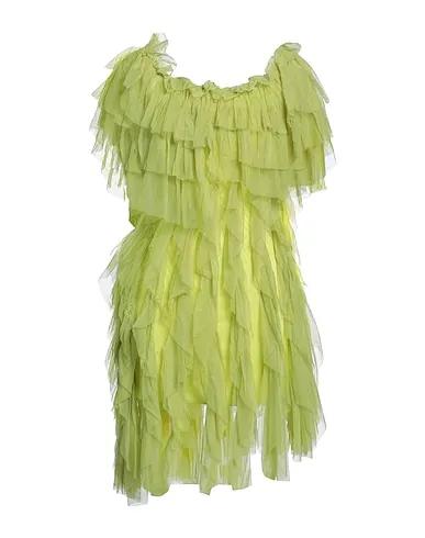 Acid green Tulle Midi dress