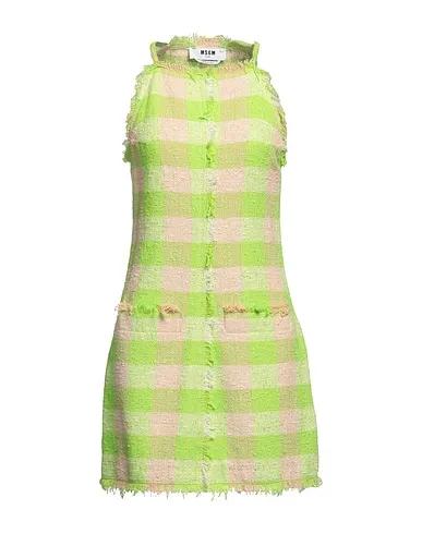 Acid green Tweed Short dress