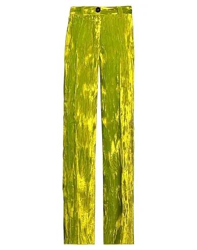Acid green Velvet Casual pants