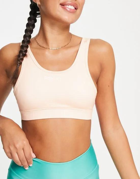Active light support sports bra in peach