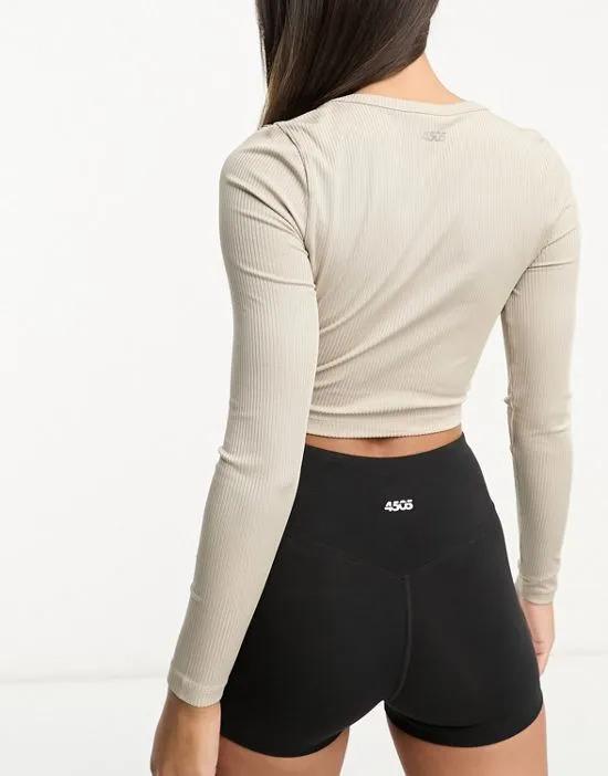 active long sleeve in rib