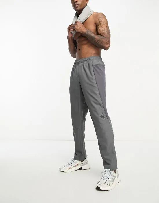 adidas Training Design for Movement sweatpants in gray