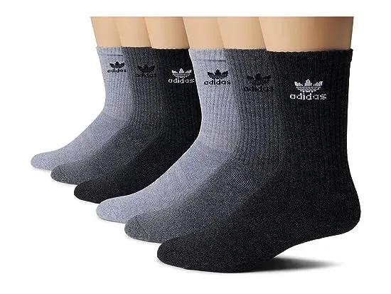 adidas Trefoil Crew Socks (6-Pair)
