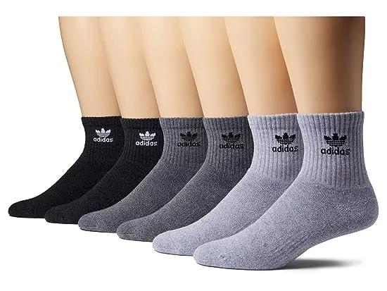 adidas Trefoil Quarter Socks (6-Pair)