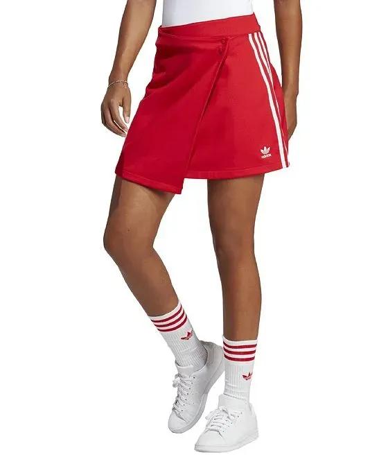 adidas Women's Adicolor Classics 3-Stripes Short Wrapping Skirt