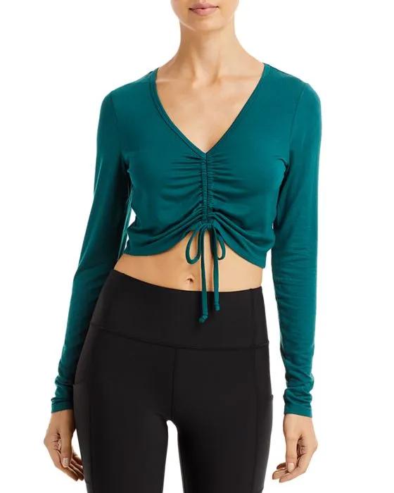 Adjustable Ruched Cropped Top - 100% Exclusive 